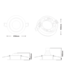 Inbouwspot 75mm GU10 zwart design diameter 85mm