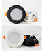 Spot LED noir extra plat scie 80mm diamètre 108mm IP44 9W dimmable