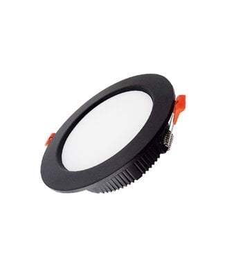 Spot LED noir extra plat scie 80mm diamètre 108mm IP44 9W dimmable