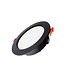 Spot LED noir extra plat scie 80mm diamètre 108mm IP44 9W dimmable