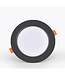 Spot LED noir extra plat scie 80mm diamètre 108mm IP44 9W dimmable