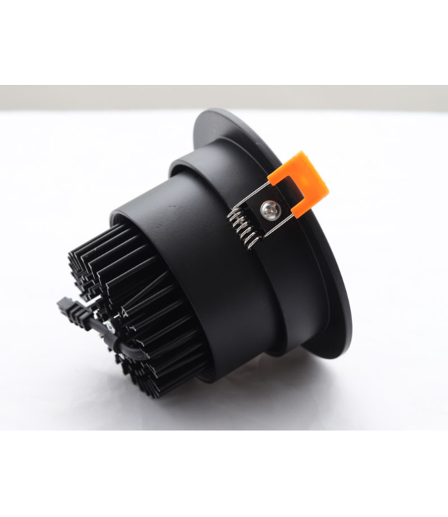 Inbouwspot zwart led 12W zaagmaat 95mm diameter 108mm