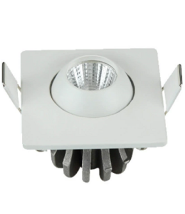 LED spot vierkant 55x55mm kleine zaagmaat 3W wit of zwart