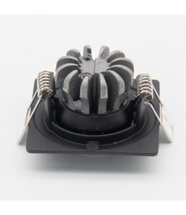 Mini spot orientable carré 55x55mm 3W blanc, noir