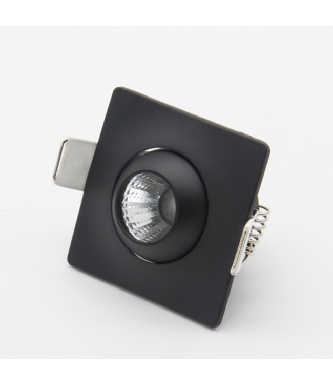 Mini spot orientable carré 55x55mm 3W blanc, noir