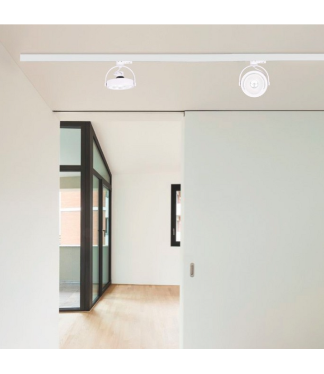 Luminaire sur rail noir GU10 triphasé AR111 (Ampoule non-comprise)