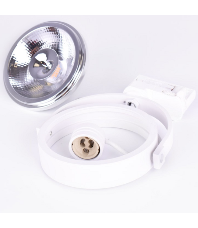 Luminaire sur rail noir GU10 triphasé AR111 (Ampoule non-comprise)