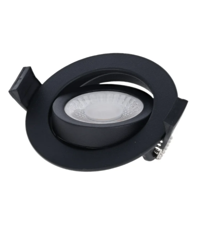 Dim to warm inbouwspot CCT zwart IP65 5W/7W Ø 83mm badkamer of buiten