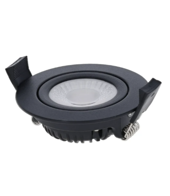Dim to warm inbouwspot CCT zwart IP65 5W/7W Ø 83mm badkamer of buiten