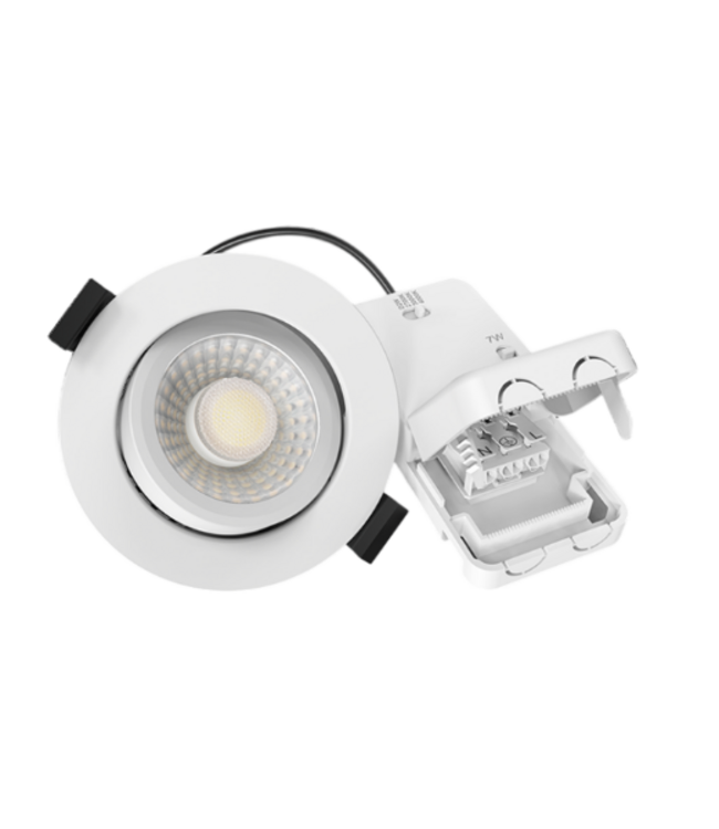 Spot LED encastrable dim to warm blanc IP65 5W/7W TCC extra plat