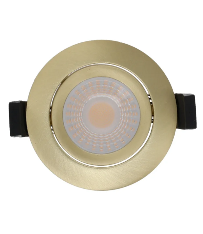 Spot dimmable à température variable doré IP65 TCC 5W/7W scie 75mm