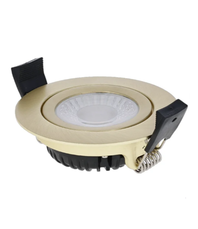 Spot dimmable à température variable doré IP65 TCC 5W/7W scie 75mm