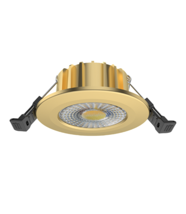Inbouwspot messing diameter 75mm 6W LED CCT IP65 buiten of badkamer