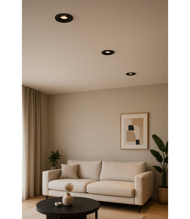 Inbouwspot zaagmaat 60mm LED 5W 30mm hoog kantelbaar dimbaar