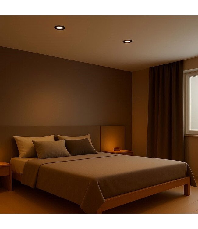 Spot LED 68mm noir extra plat 220V dimmable scie 50mm