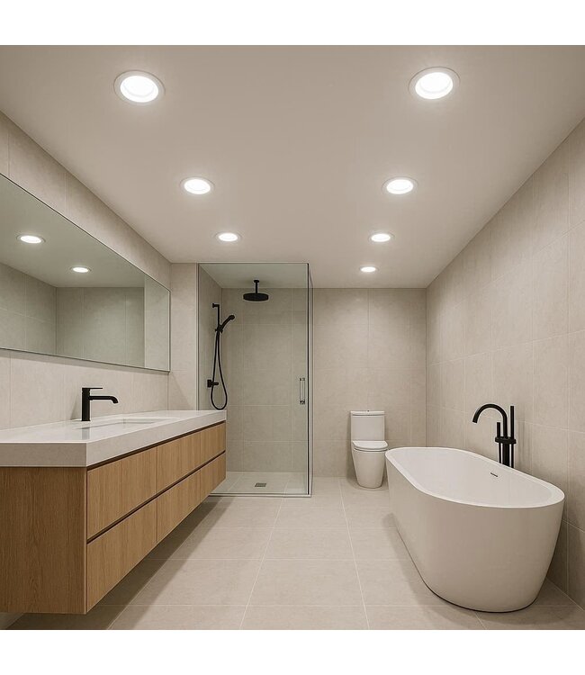 Spot led encastrable salle de bain ip65 étanche 220v découpe 110mm 10W ou pour l'extérieur