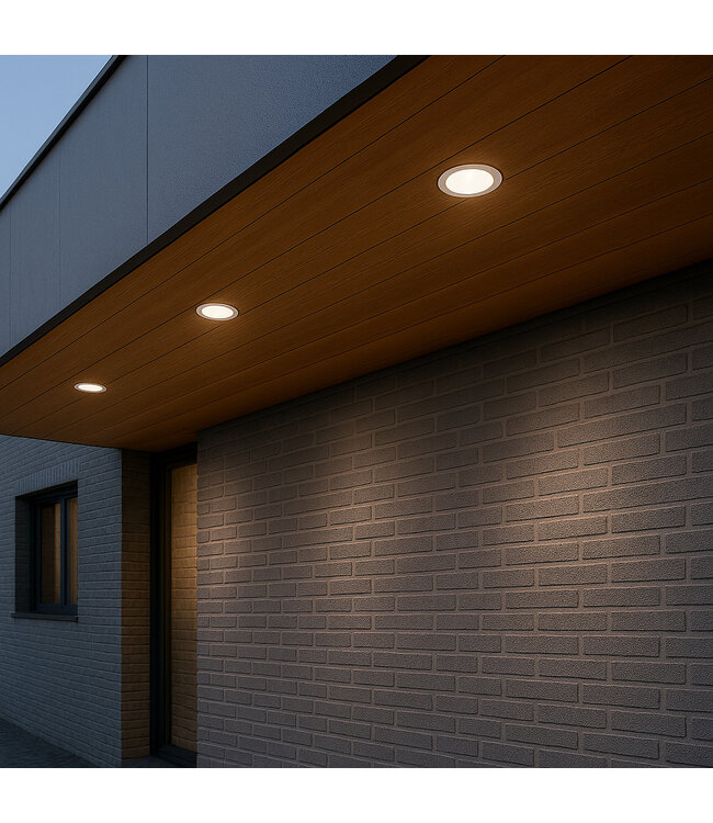 Inbouwspot LED buiten 7W IP65 zaagmaat 80mm