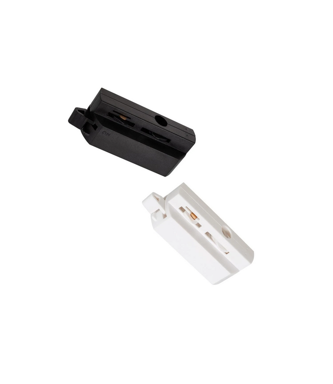 Adaptateur pour rail monophasé pour suspension noir ou blanc
