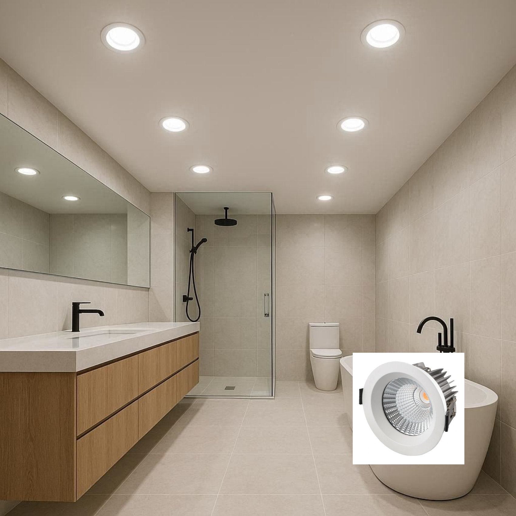 Beste inbouwspot grote badkamers