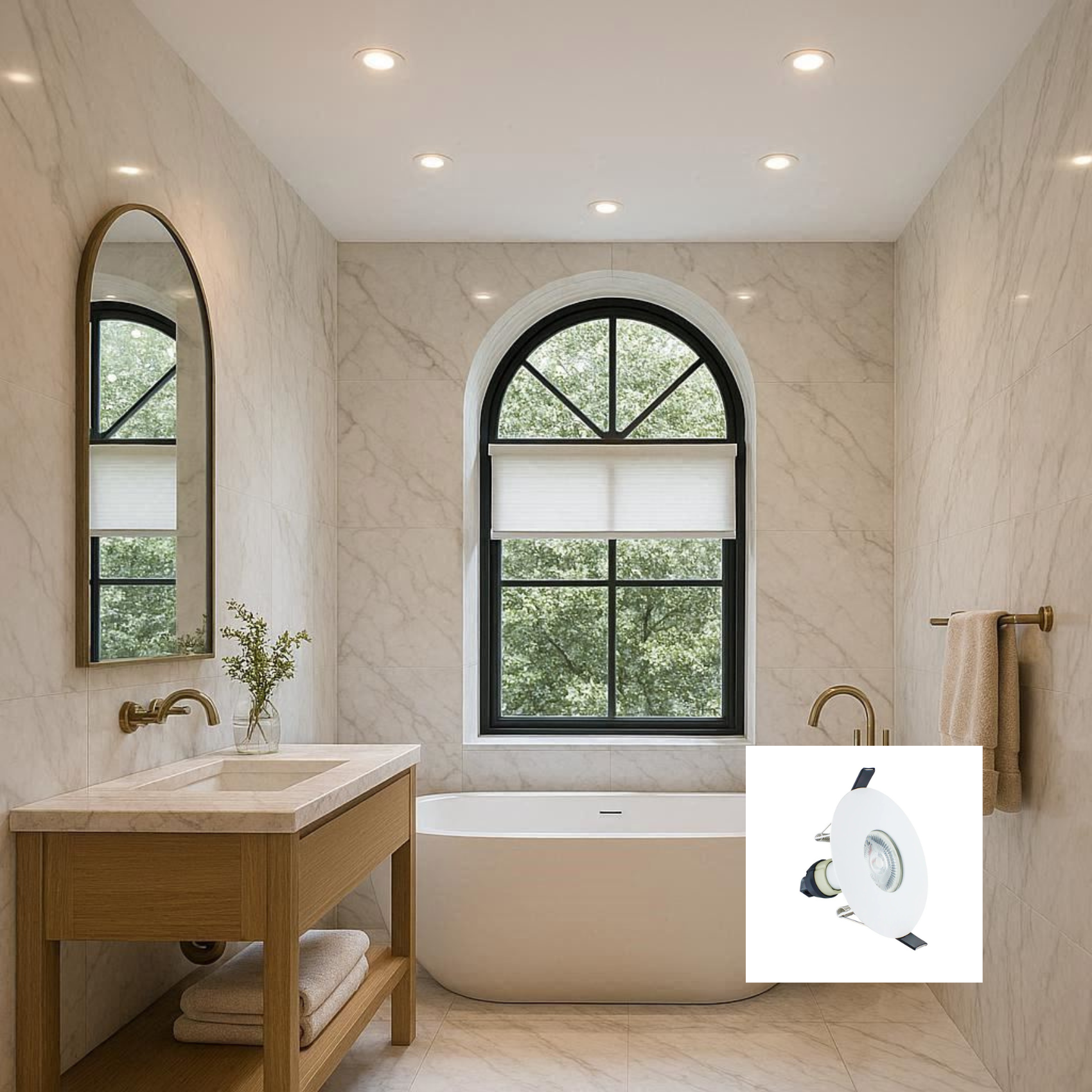 Beste inbouwspot IP65 GU10 voor badkamer en vochtige ruimtes met zaagmaat van 70 tot 100mm