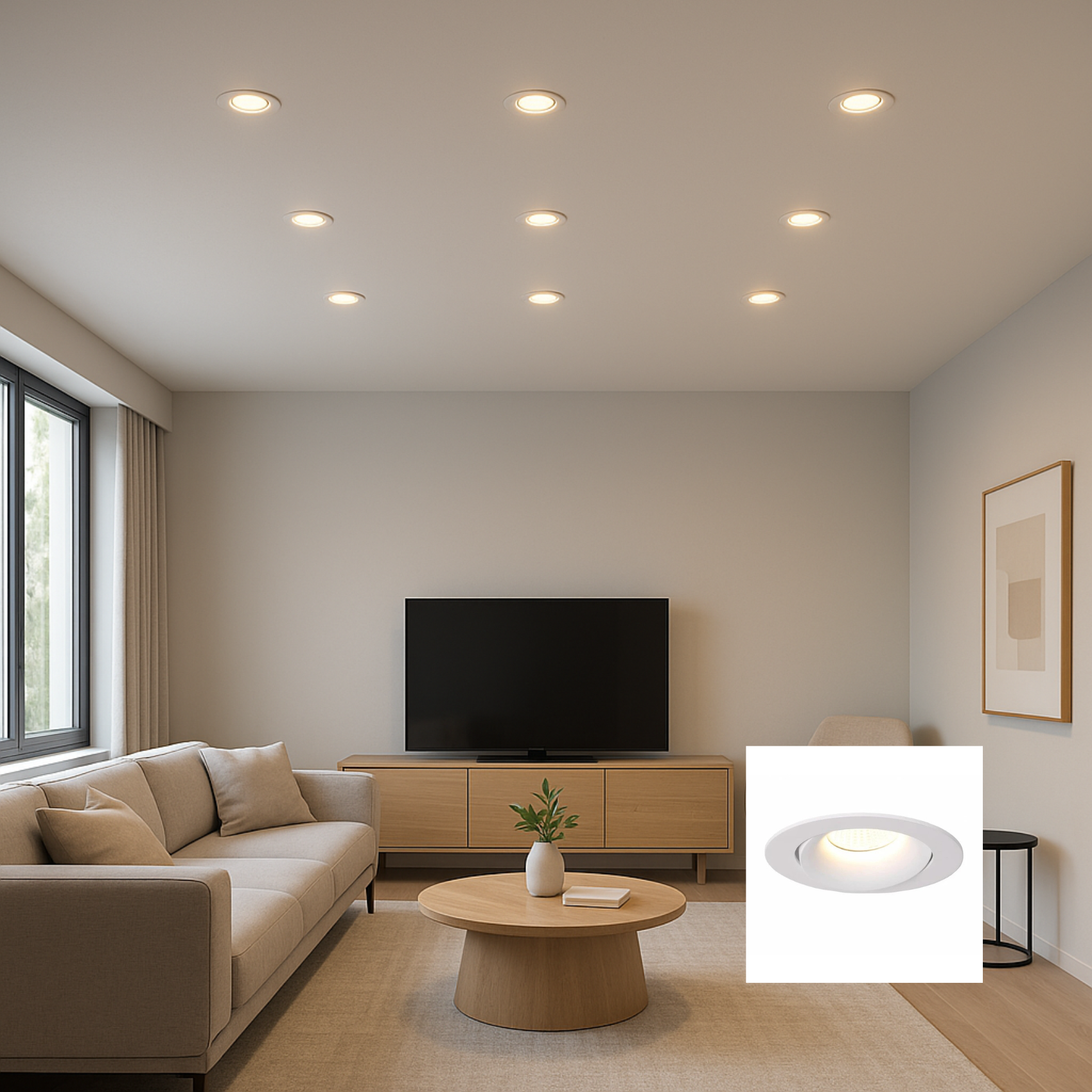 Beste richtbare inbouwspot voor een strak en modern plafonddesign: GU10 Wit Ø110mm