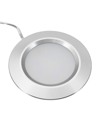 Spot LED encastrable plafond extra plat 3W 12V scie 60mm gris