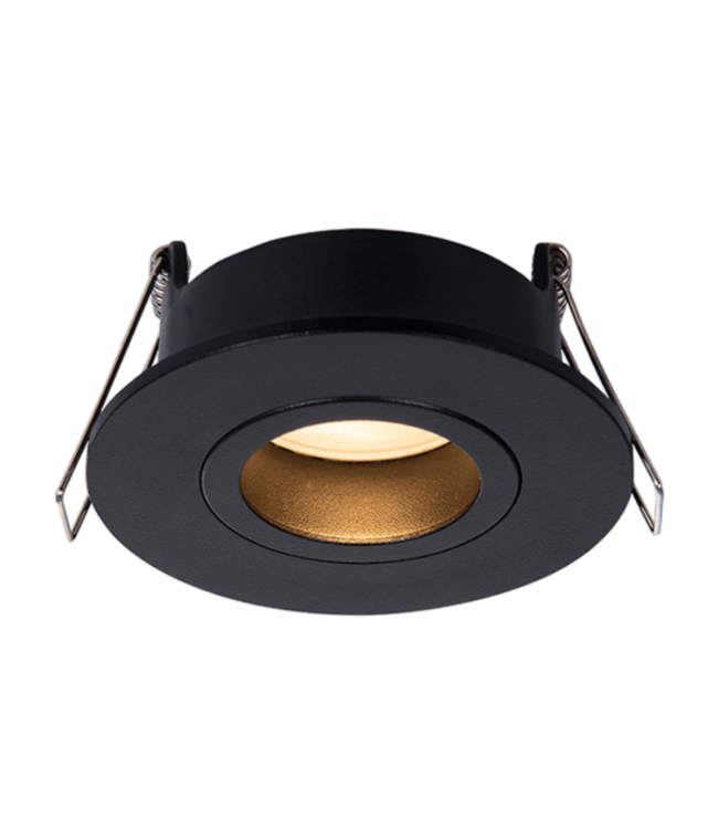 Inbouwspot buiten ip65 gu10 zwart kantelbaar zaagmaat 70mm