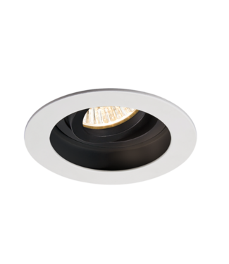 Spot encastrable perçage 90mm GU10 blanc intérieur noir