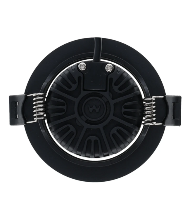 LED inbouwspot badkamer IP65 kantelbaar zwart 4W/6W Ø 75 mm CCT