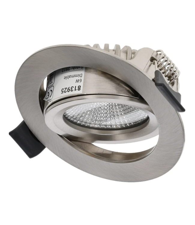 Inbouwspot IP65 kantelbaar grijs 4W/6W CCT zaagmaat 68mm