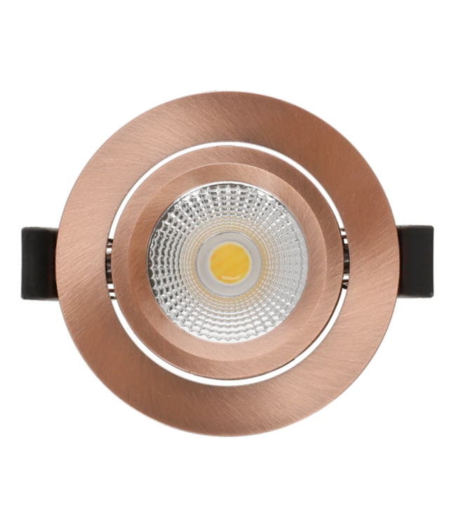 Inbouwspot koper 4W/6W IP65 CCT zaagmaat 68mm richtbaar