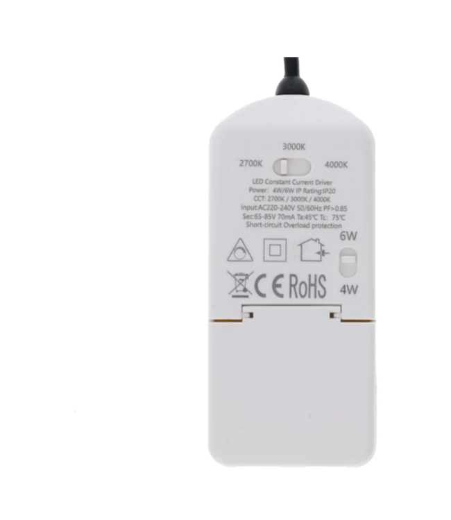 Inbouwspot koper 4W/6W IP65 CCT zaagmaat 68mm richtbaar