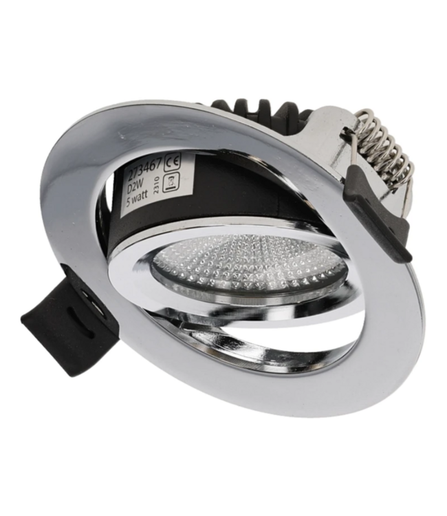 Spot encastrable chrome orientable 4W/6W IP65 TCC sciage 68mm