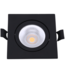 Spot encastrable noir carré IP65CCT orientable sciage 75mm 28mm haut