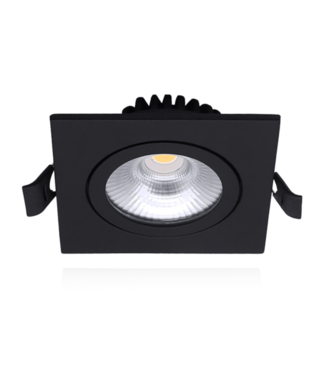 Spot encastrable noir carré IP65CCT orientable sciage 75mm
