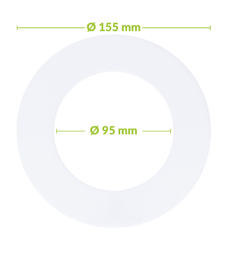 Anneau de réduction Ø 95-155mm blanc PVC