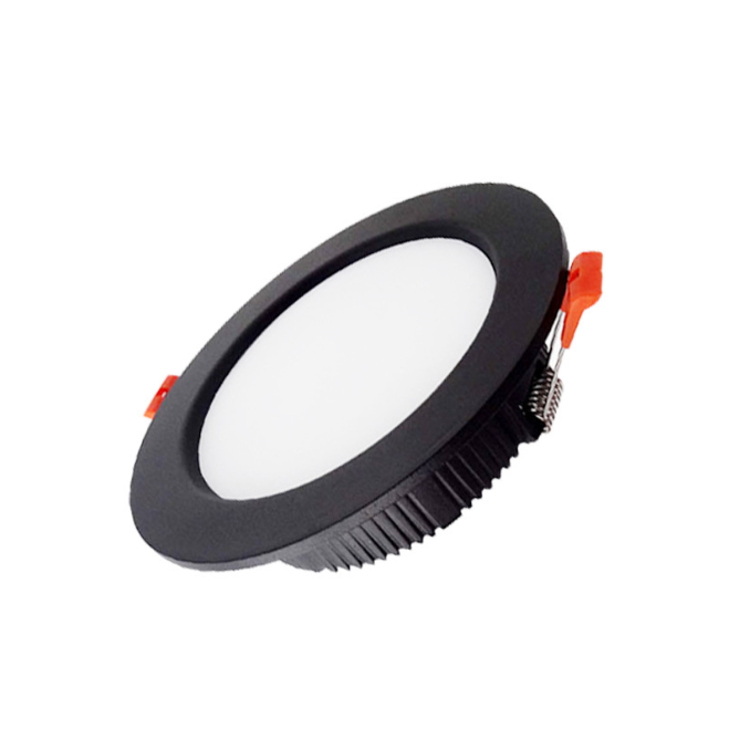 Zwarte inbouwspot zaagmaat 70-85mm diameter 95mm