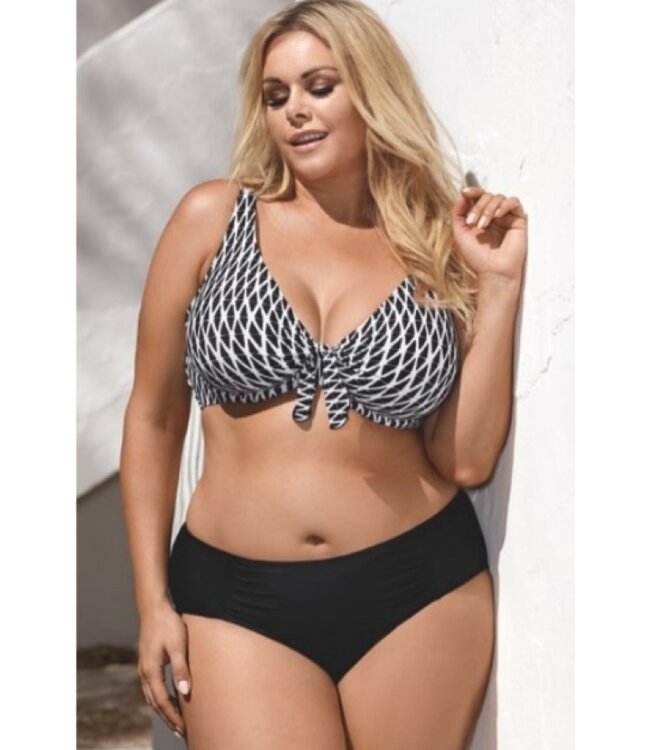 SALE Beugelbikini Zwart Wit -Topje