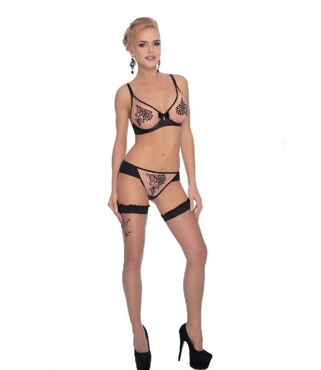 Roza SALE S - String Doorzichtig Zwart