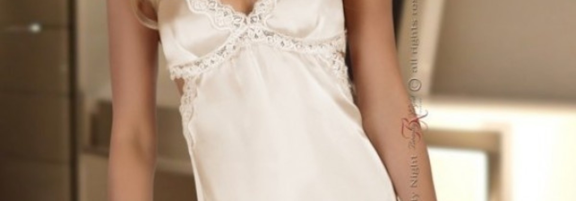 Slipdress Gebroken Wit