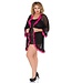SALE 38/40 - 42/44 - Babydoll Set Zwart met Roze