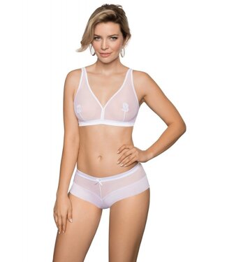 Roza SALE Maat 36 (70C/D) - Wit doorzichtige beha
