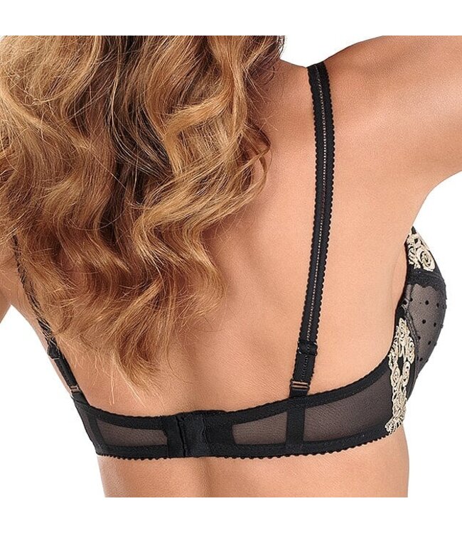 Roza Nefra Push Up BH Zwart met Goud