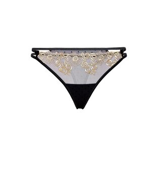 Roza Nefra String Zwart met Goud