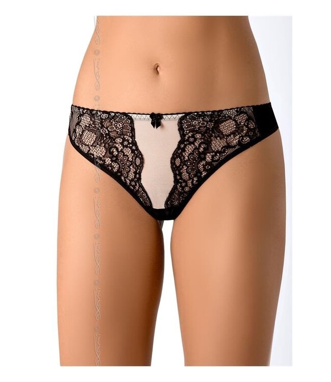 Axami SALE M - XL - 3XL - String Zwart met Beige