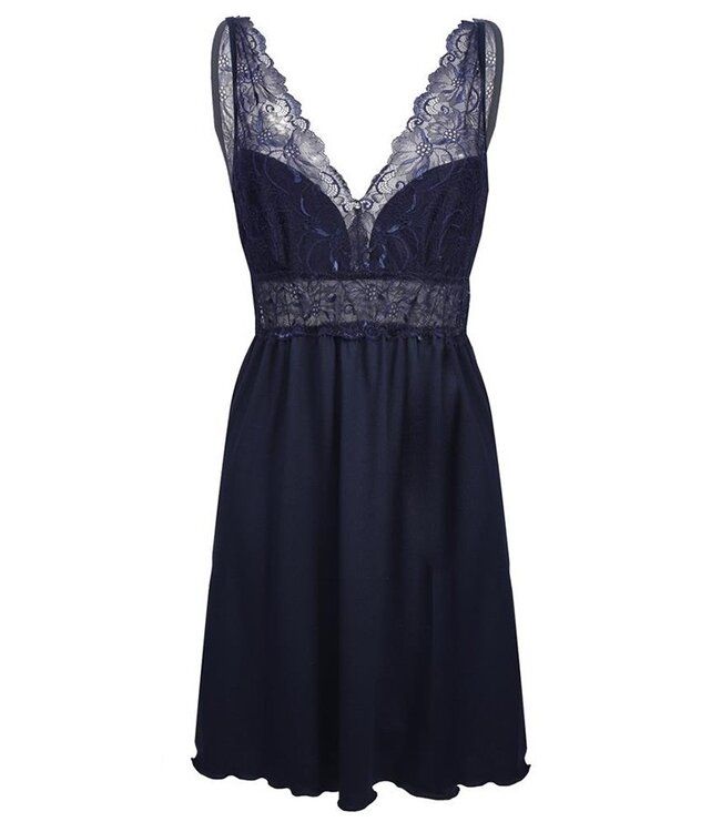 DKaren Donkerblauw nachthemd Celinda cup C, D, E, F