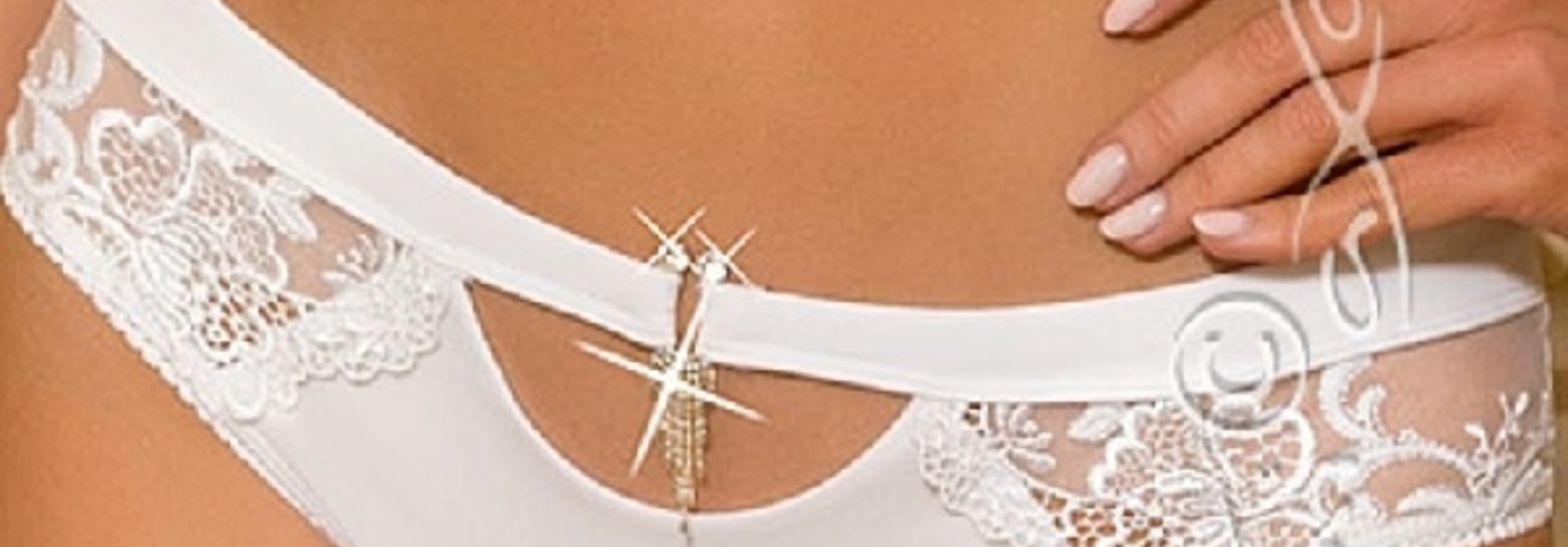 Witte Boxerstring Chandelle