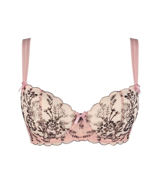 Axami Doorzichtige sexy luxe beha roze met goud
