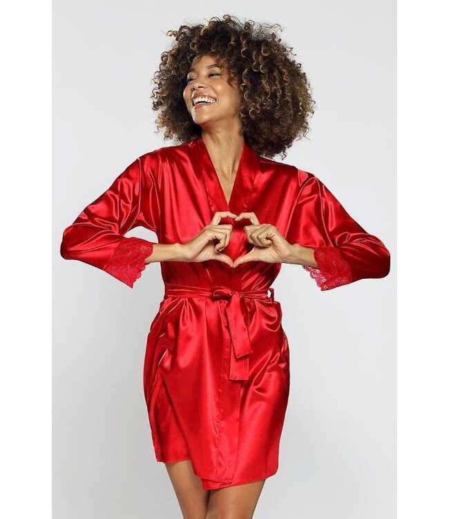 DKaren Rode Kimono Satijn in eigen maat