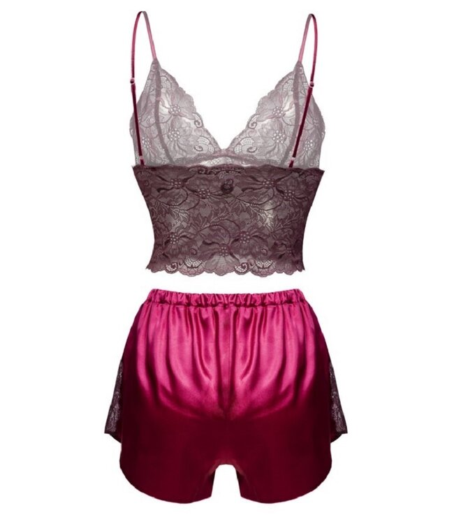 DKaren SALE XL & 2XL - Donkerrode Shortama Patty